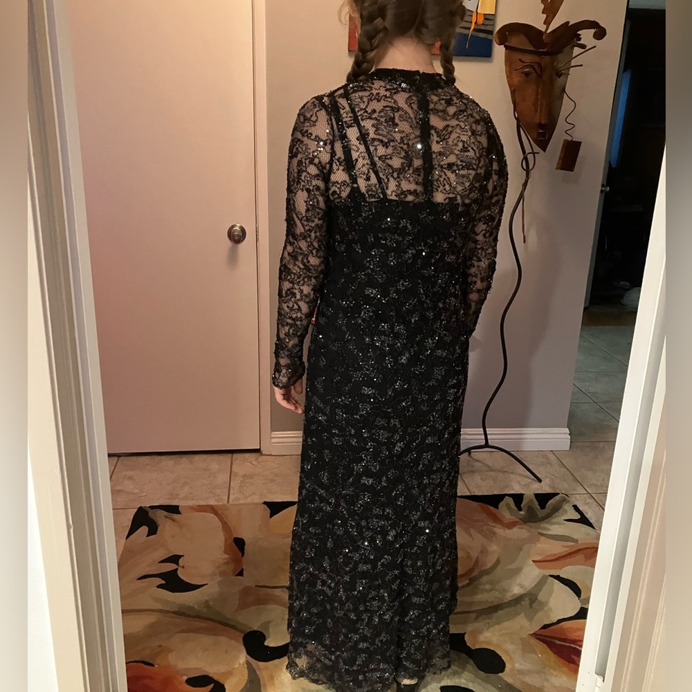 Zara Limited Edition Black  Midi Embellished dress.  NWOT size M/L - Picture 3 of 16
